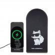 Karl Lagerfeld Choupette Wireless Magsafe Desk Charger Pad Μοντέρνος Διπλός Ασύρματος Φορτιστής Qi 15W για smartphone σε μαύρο