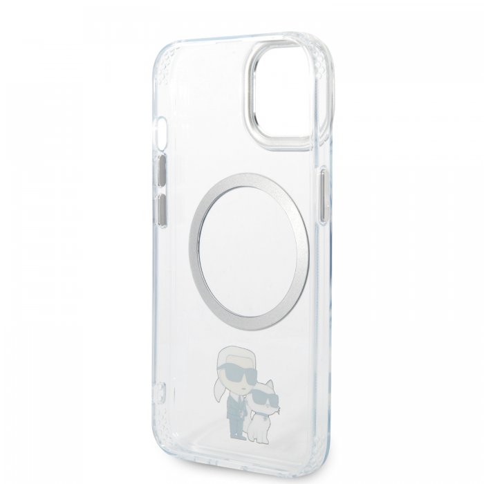 Karl Lagerfeld Magsafe Ringstand Case IML NFT Karl+Choupette Θήκη προστασίας από σκληρό πλαστικό για iPhone 14 (Clear – KLHMP14SHNKCIT)