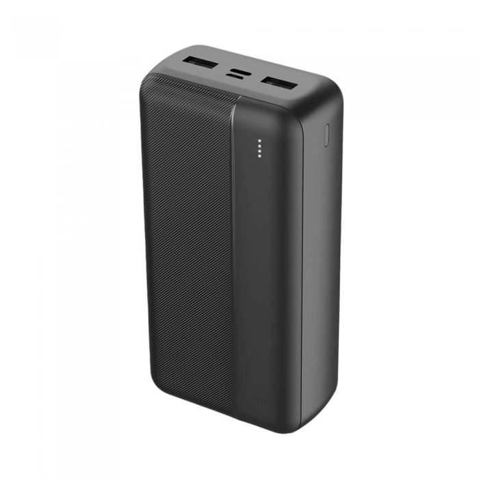 Maxlife Powerbank MXPB-02 30.000mAh με 2x Θύρες USB-A και 1xΘύρα USB-C Μαύρο