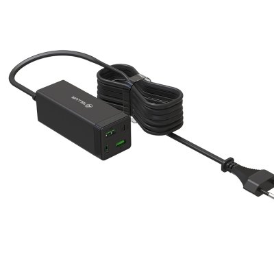 Tellur Universal (EU/UK/US) AC Charger PDHC2 με υποστήριξη Quick Charge 3.0 Φορτιστής τεσσάρων θυρών (2xPowerDelivery + 2x Quick Charge 3.0), σε μαύρο χρώμα