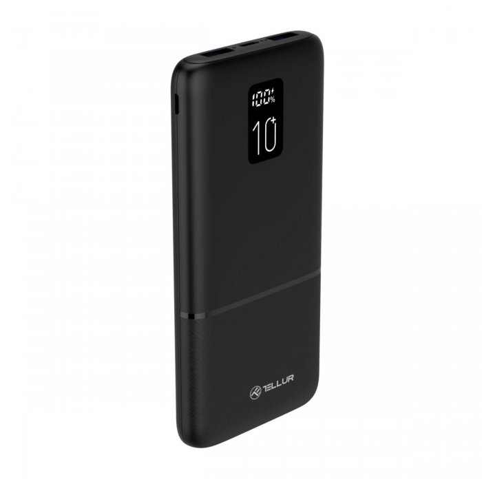 Tellur Powerbank PD102 Boost Pro 10.000mAh σε μαύρο χρώμα με 2x USB QuickCharge 3.0 (TLL158341)