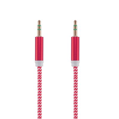 Tellur Auxiliary Audio Cable Στερεοφωνικό καλώδιο ήχου Αρσενικό/Αρσενικό μήκους 1 μέτρου σε κόκκινο