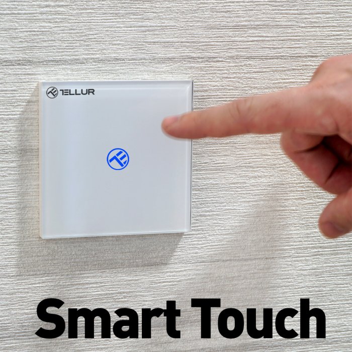 Tellur WiFi Switch 1 Port 1800W Έξυπνος διακόπτης WiFi 1 θύρας σε λευκό (TLL331481)