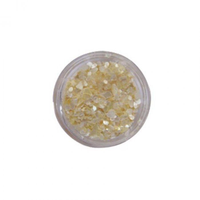 Decorative Crushed Shells for Nails Beige