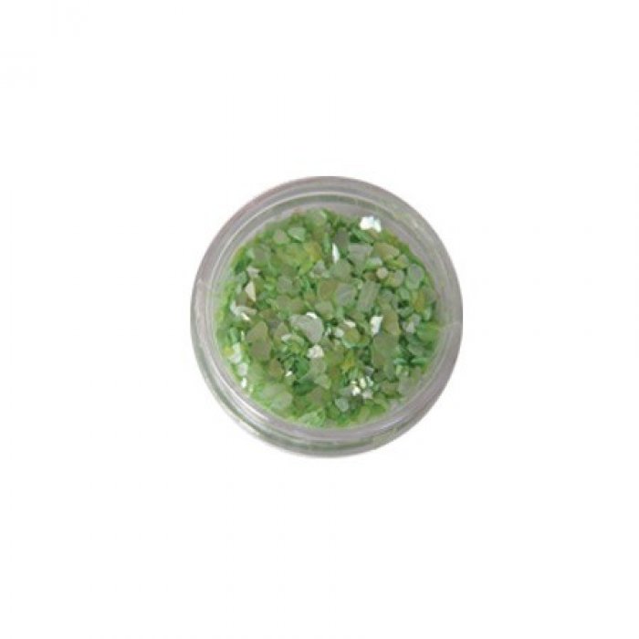 Decorative Crushed Shells for Nails Light Green