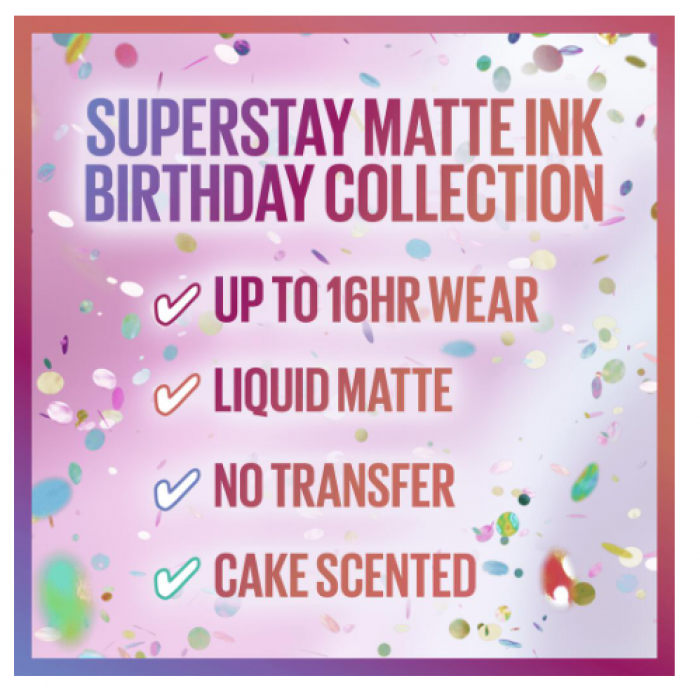 Maybelline New York Superstay Matte Ink Liquid Κραγιόν 395 Birthday Bestie 5ml