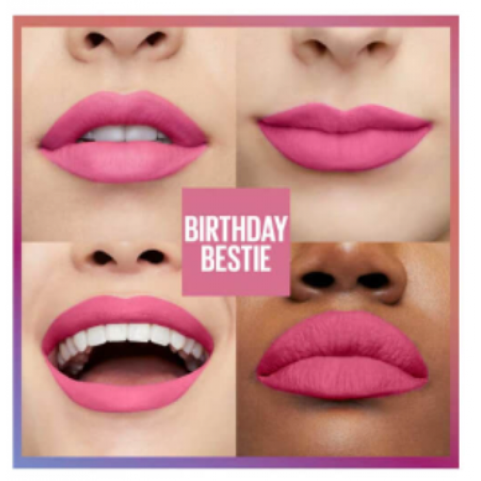 Maybelline New York Superstay Matte Ink Liquid Κραγιόν 395 Birthday Bestie 5ml