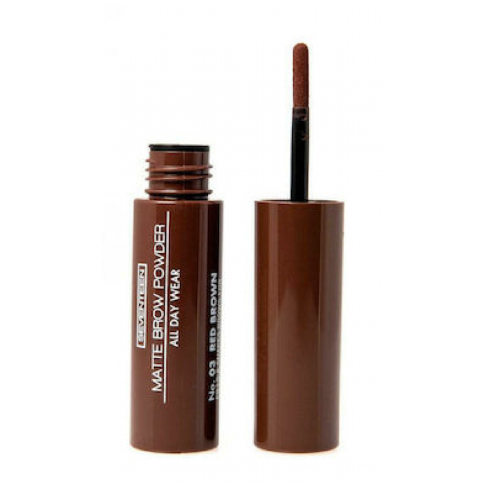 Μάσκαρα φρυδιών Seventeen Matte Brow Powder All Day Wear 03 Red Brown 1g