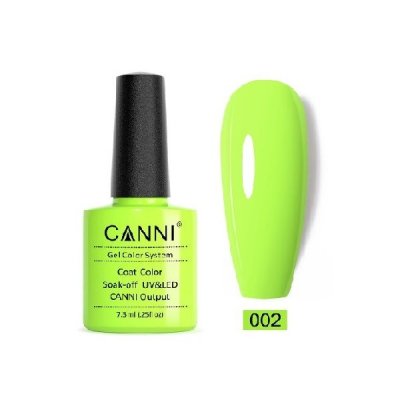 Canni Gel Color System 002 Bright  Yellow Green 7.3ml