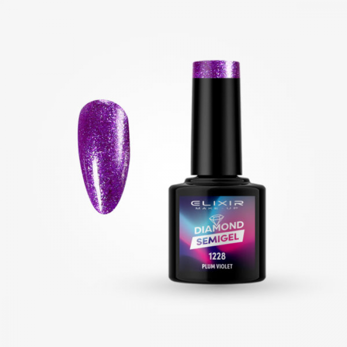 Elixir Make Up Semigel Diamond 1228 Plum Violet 8ml