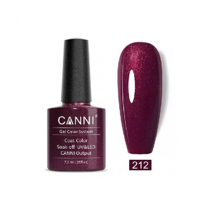 Canni Gel Color System 212 Purple Red Pearl 7.3ml