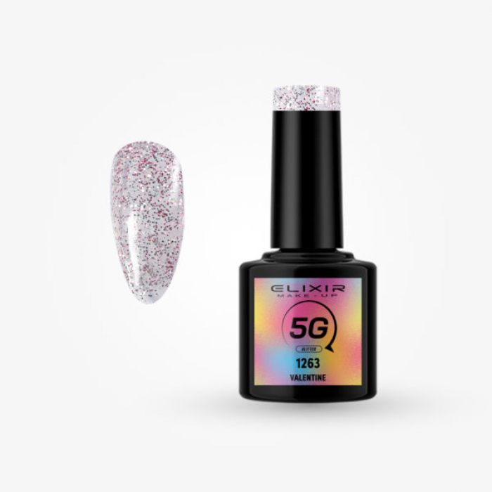 Elixir Make Up Semigel 5G Glitter 1263 Valentine 8ml