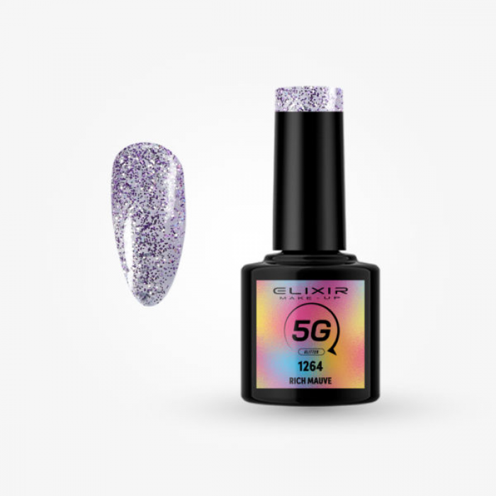 Elixir Make Up Semigel 5G Glitter 1264 Rich Mauve 8ml