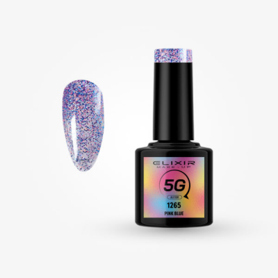 Elixir Make Up Semigel 5G Glitter 1265 Pink Blue 8ml