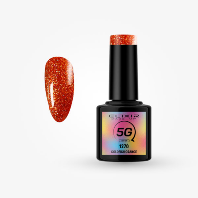 Elixir Make Up Semigel 5G Glitter 1270 Goldfish Orange 8ml