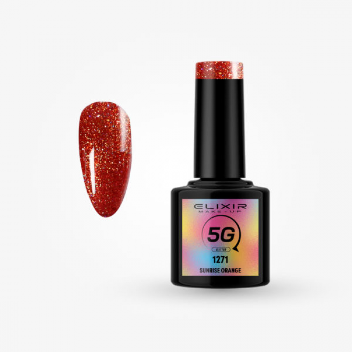 Elixir Make Up Semigel 5G Glitter 1271 Sunrise Orange 8ml