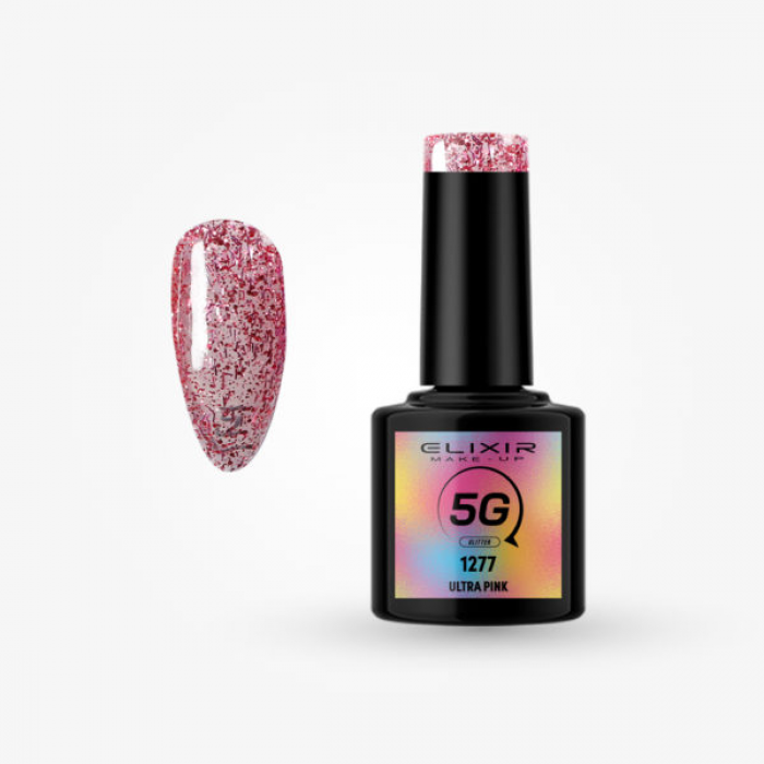 Elixir Make Up Semigel 5G Glitter 1277 Ultra Pink 8ml