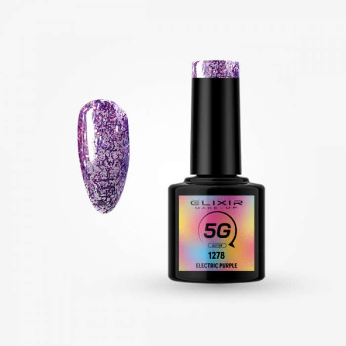 Elixir Make Up Semigel 5G Glitter 1278 Electric Purple 8ml