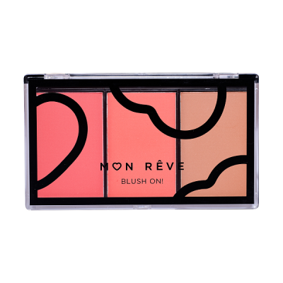 Mon Rêve Τριπλή Παλέτα Ρουζ Blush On! No.01 Peachy 9.9g