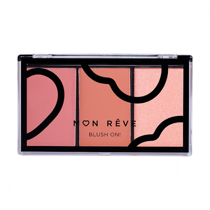 Mon Rêve Τριπλή Παλέτα Ρουζ Blush On! No.02 Earthy 9.9g