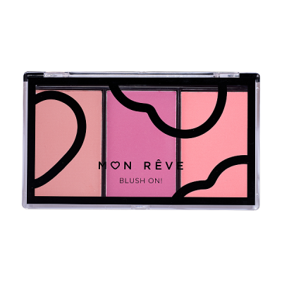 Mon Rêve Τριπλή Παλέτα Ρουζ Blush On! No.03 Plum 9.9g