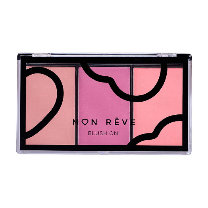 Mon Rêve Τριπλή Παλέτα Ρουζ Blush On! No.03 Plum 9.9g Mon Rêve Τριπλή Παλέτα Ρουζ Blush On! No.03 Plum 9.9g
