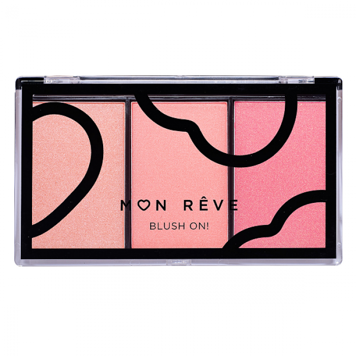 Mon Rêve Τριπλή Παλέτα Ρουζ Blush On! No.04 Pink 9.9g