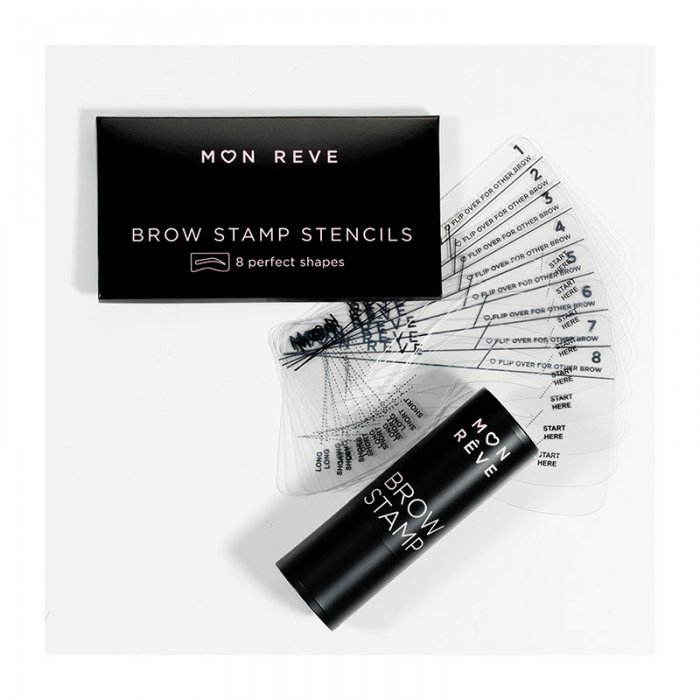 Mon Rêve Brow Stamp & 8 Brow Stamp Stencils  01 Light Blonde 0.08gr