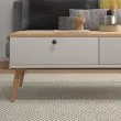 Τραπεζάκι σαλονιού Alis Megapap χρώμα λευκό - oak 110x50x40εκ. Τραπεζάκι σαλονιού Alis Megapap χρώμα λευκό - oak 110x50x40εκ.