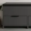 Παπουτσοθήκη Cove Megapap χρώμα ανθρακί 106x34x51,5εκ.
